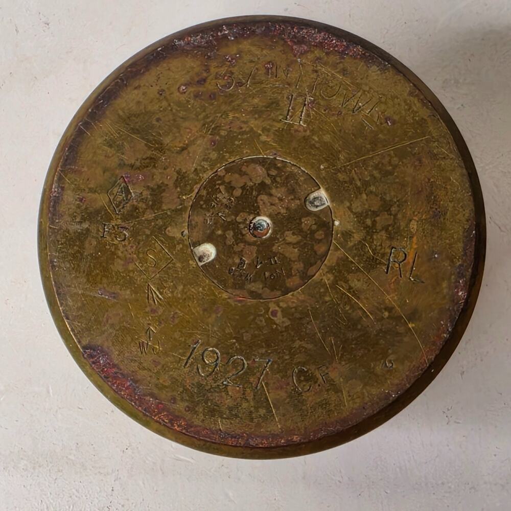 Antique Trench Art Royal West African Frontier Force Military Brass Approx 4x4" - Picture 6 of 10